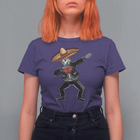 Day Of The Dead T Shirt For Women Dabbing Sugar Skull Skeleton Mariachi - Wonder Print Shop