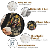 Funny Halloween Cat Throw Blanket The Return Of Vampurr Scary Vampire Moon Bat - Wonder Print Shop