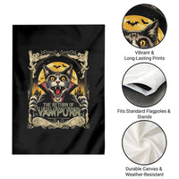 Funny Halloween Cat Garden Flag The Return Of Vampurr Scary Vampire Moon Bat - Wonder Print Shop