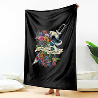 Funny Halloween Throw Blanket Sorta Sweet Sorta Spooky Ghost Flower Knife Murderer - Wonder Print Shop