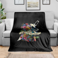 Funny Halloween Throw Blanket Sorta Sweet Sorta Spooky Ghost Flower Knife Murderer - Wonder Print Shop