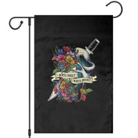Funny Halloween Garden Flag Sorta Sweet Sorta Spooky Ghost Flower Knife Murderer - Wonder Print Shop