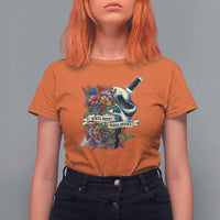Funny Halloween T Shirt For Women Sorta Sweet Sorta Spooky Ghost Flower Knife Murderer - Wonder Print Shop