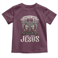 Christian Biker I Ride With Jesus Toddler T Shirt Religious Faith Motorcycle Rider Skull - Wonder Print Shop