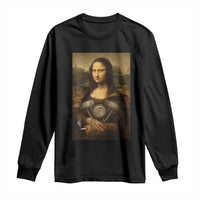 Funny Monalisa Rider Vintage Retro Motorcycle Engine Long Sleeve Shirt - Wonder Print Shop