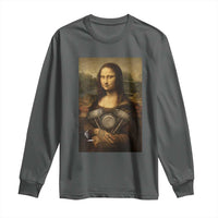 Funny Monalisa Rider Vintage Retro Motorcycle Engine Long Sleeve Shirt - Wonder Print Shop