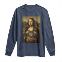 Funny Monalisa Rider Vintage Retro Motorcycle Engine Long Sleeve Shirt - Wonder Print Shop