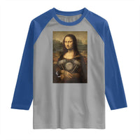 Funny Monalisa Rider Vintage Retro Motorcycle Engine Raglan Shirt - Wonder Print Shop