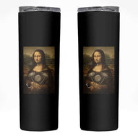 Funny Monalisa Rider Vintage Retro Motorcycle Engine Skinny Tumbler - Wonder Print Shop