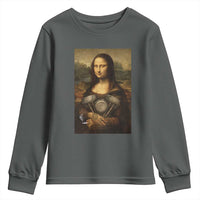 Funny Monalisa Rider Vintage Retro Motorcycle Engine Youth Sweatshirt - Wonder Print Shop
