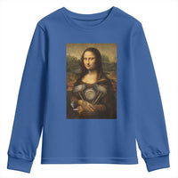 Funny Monalisa Rider Vintage Retro Motorcycle Engine Youth Sweatshirt - Wonder Print Shop