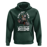 Dirt Bike Boys Hoodie Funny Forgive Toys I Just Wanna Ride Motocross Rider - Wonder Print Shop