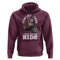 Dirt Bike Boys Hoodie Funny Forgive Toys I Just Wanna Ride Motocross Rider - Wonder Print Shop