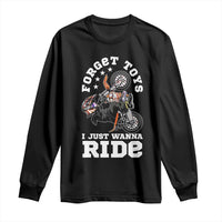 Dirt Bike Boys Long Sleeve Shirt Funny Forgive Toys I Just Wanna Ride Motocross Rider - Wonder Print Shop