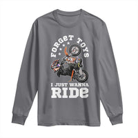 Dirt Bike Boys Long Sleeve Shirt Funny Forgive Toys I Just Wanna Ride Motocross Rider - Wonder Print Shop
