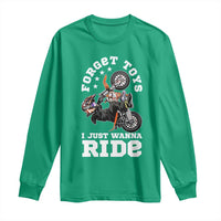 Dirt Bike Boys Long Sleeve Shirt Funny Forgive Toys I Just Wanna Ride Motocross Rider - Wonder Print Shop