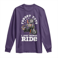 Dirt Bike Boys Long Sleeve Shirt Funny Forgive Toys I Just Wanna Ride Motocross Rider - Wonder Print Shop