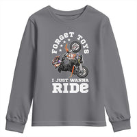 Dirt Bike Boys Youth Sweatshirt Funny Forgive Toys I Just Wanna Ride Motocross Rider - Wonder Print Shop