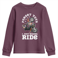 Dirt Bike Boys Youth Sweatshirt Funny Forgive Toys I Just Wanna Ride Motocross Rider - Wonder Print Shop