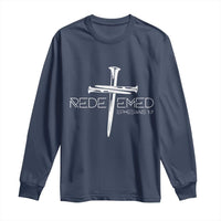 Redeemed Christian Vintage Ephesians Bible Verse Redemption Long Sleeve Shirt - Wonder Print Shop