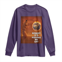 Funny Marcus Long Sleeve Shirt Robert Its Pissing Me Off Worm Meme - Wonder Print Shop