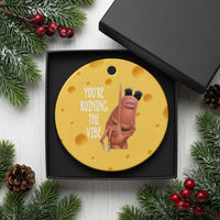 Funny Marcus Ceramic Ornament You Are Ruining The Vibe Worm Meme - Wonder Print Shop