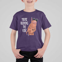 Funny Marcus T Shirt For Kid You Are Ruining The Vibe Worm Meme - Wonder Print Shop