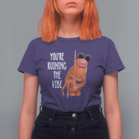 Funny Marcus T Shirt For Women You Are Ruining The Vibe Worm Meme - Wonder Print Shop