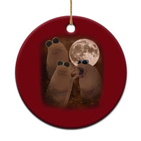Three Marcus The Worm Moon Ceramic Ornament Funny Weird Cursed Meme - Wonder Print Shop