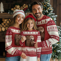 Three Marcus The Worm Moon Ugly Christmas Sweater Funny Weird Cursed Meme - Wonder Print Shop