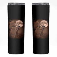 Three Marcus The Worm Moon Skinny Tumbler Funny Weird Cursed Meme - Wonder Print Shop