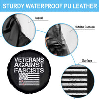 Veterans Against Fascists Spare Tire Cover Patriotic Soldier Vintage American Flag Dog Tag - Wonder Print Shop