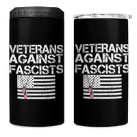 Veterans Against Fascists 4 in 1 Can Cooler Tumbler Patriotic Soldier Vintage American Flag Dog Tag - Wonder Print Shop