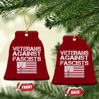 Veterans Against Fascists Ceramic Ornament Patriotic Soldier Vintage American Flag Dog Tag - Wonder Print Shop