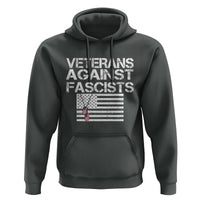 Veterans Against Fascists Hoodie Patriotic Soldier Vintage American Flag Dog Tag - Wonder Print Shop