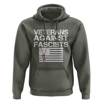 Veterans Against Fascists Hoodie Patriotic Soldier Vintage American Flag Dog Tag - Wonder Print Shop