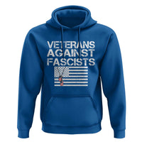 Veterans Against Fascists Hoodie Patriotic Soldier Vintage American Flag Dog Tag - Wonder Print Shop