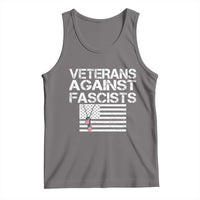 Veterans Against Fascists Tank Top Patriotic Soldier Vintage American Flag Dog Tag - Wonder Print Shop