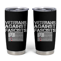 Veterans Against Fascists Tumbler Cup Patriotic Soldier Vintage American Flag Dog Tag - Wonder Print Shop