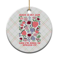 Jesus Is My Jam And I Am Here To Spread It Ceramic Ornament Christian Faith - Wonder Print Shop