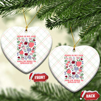 Jesus Is My Jam And I Am Here To Spread It Ceramic Ornament Christian Faith - Wonder Print Shop