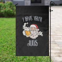 Funny Christmas Beers Couple Garden Flag I Love Your Jugs Santa Beers Drinker - Wonder Print Shop