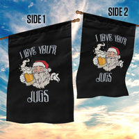 Funny Christmas Beers Couple Garden Flag I Love Your Jugs Santa Beers Drinker - Wonder Print Shop