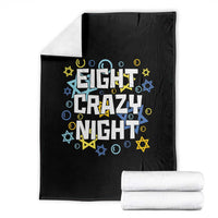 Funny Hanukkah Eight Crazy Night Throw Blanket Jewish Hebrew Chanukah David Stars - Wonder Print Shop