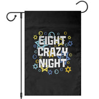 Funny Hanukkah Eight Crazy Night Garden Flag Jewish Hebrew Chanukah David Stars - Wonder Print Shop