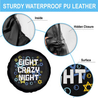 Funny Hanukkah Eight Crazy Night Spare Tire Cover Jewish Hebrew Chanukah David Stars - Wonder Print Shop