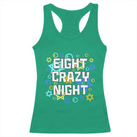 Funny Hanukkah Eight Crazy Night Racerback Tank Top Jewish Hebrew Chanukah David Stars - Wonder Print Shop