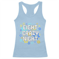 Funny Hanukkah Eight Crazy Night Racerback Tank Top Jewish Hebrew Chanukah David Stars - Wonder Print Shop