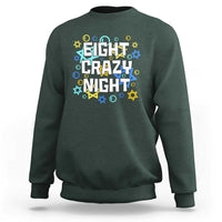 Funny Hanukkah Eight Crazy Night Sweatshirt Jewish Hebrew Chanukah David Stars - Wonder Print Shop