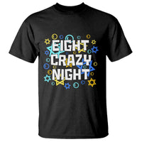 Funny Hanukkah Eight Crazy Night T Shirt Jewish Hebrew Chanukah David Stars - Wonder Print Shop